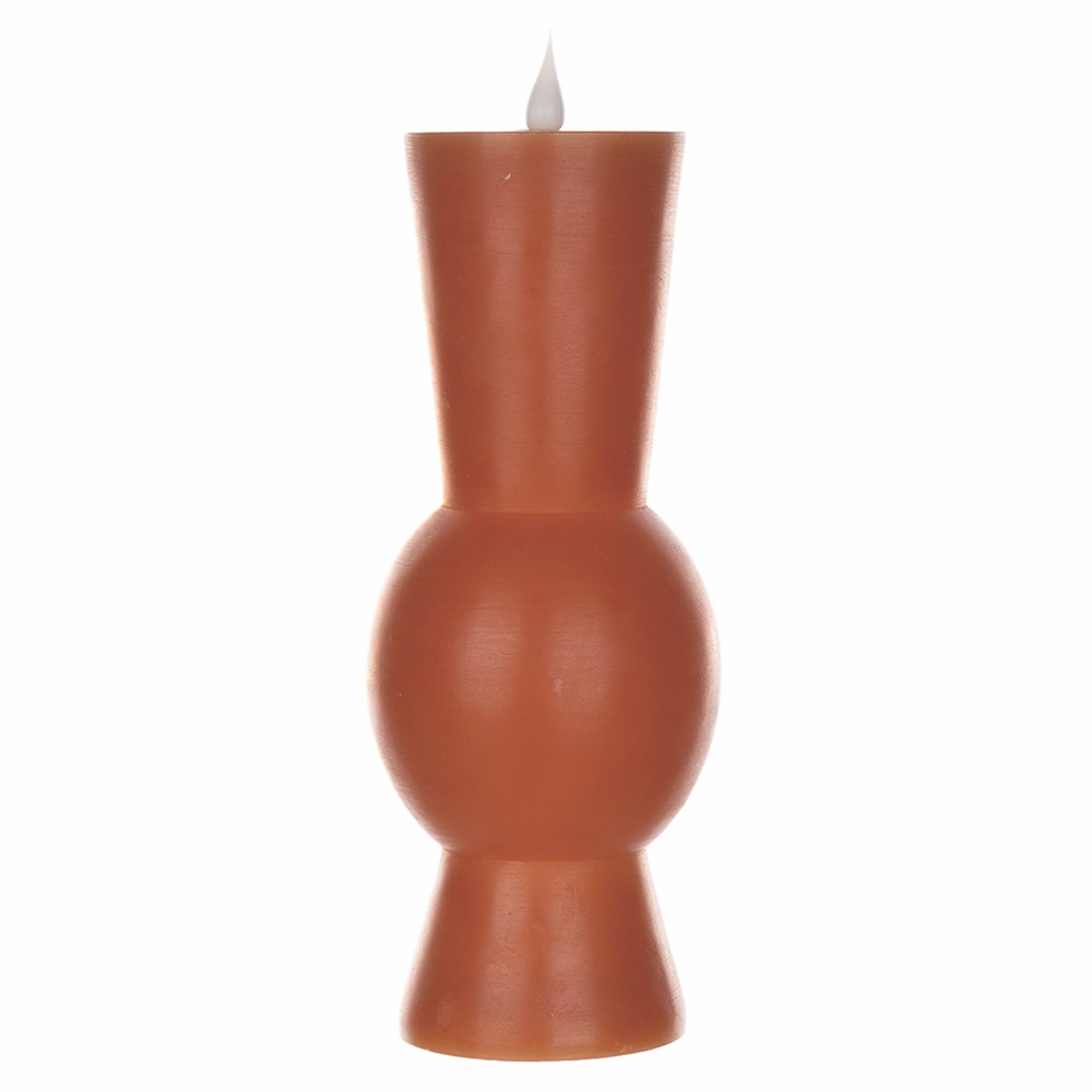 Front. BreeBe - Simplux Designer LED Candle with remote (Set of 2) - Orange.