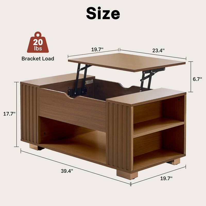 Size: 19.7" 23.4" 6.7" 17.7" 39.4" 19.7"

Bracket Load: 20 lbs