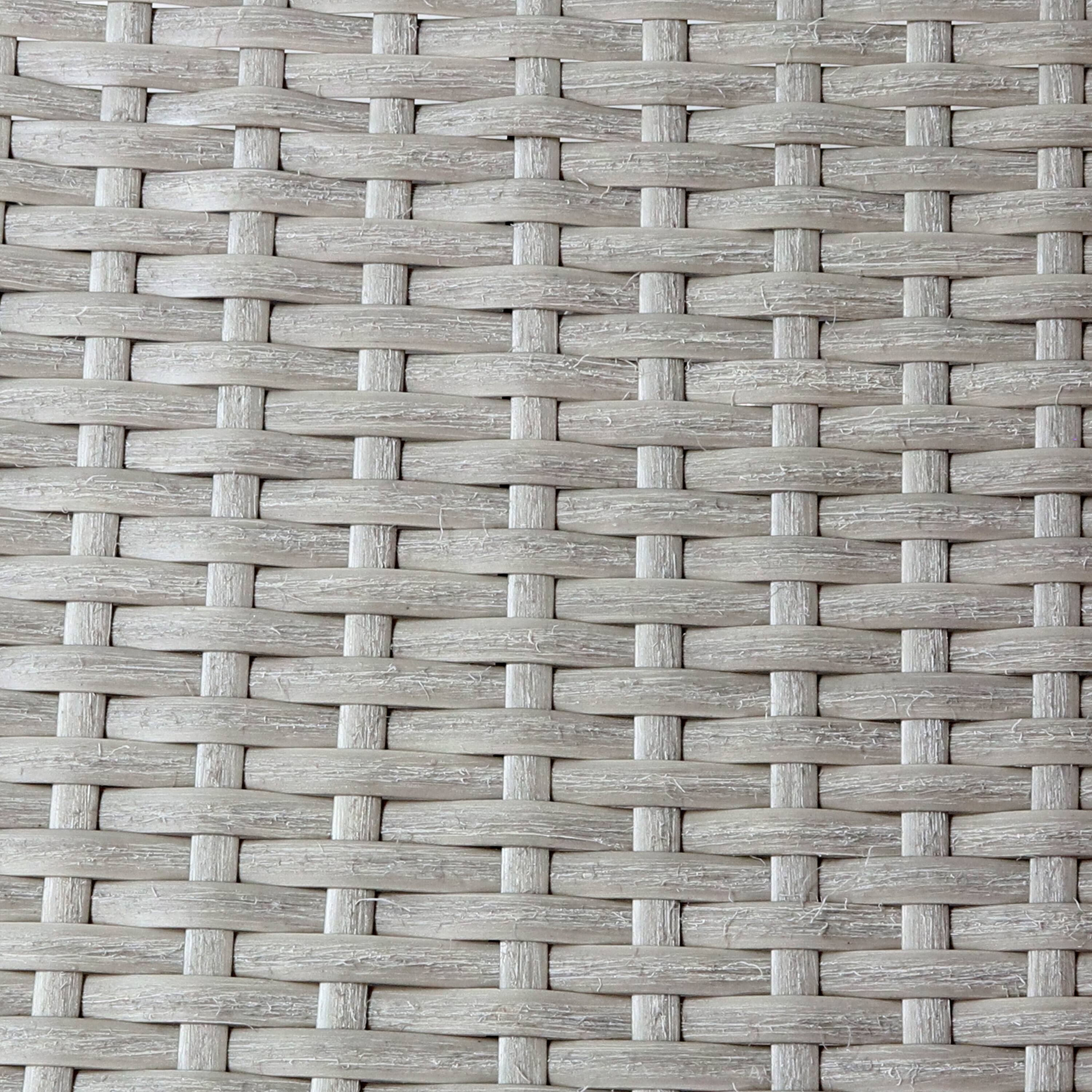 Alt View 4. Sunnydaze - Polyrattan Indoor Square Planter - 11 in, 14 in - Gray.