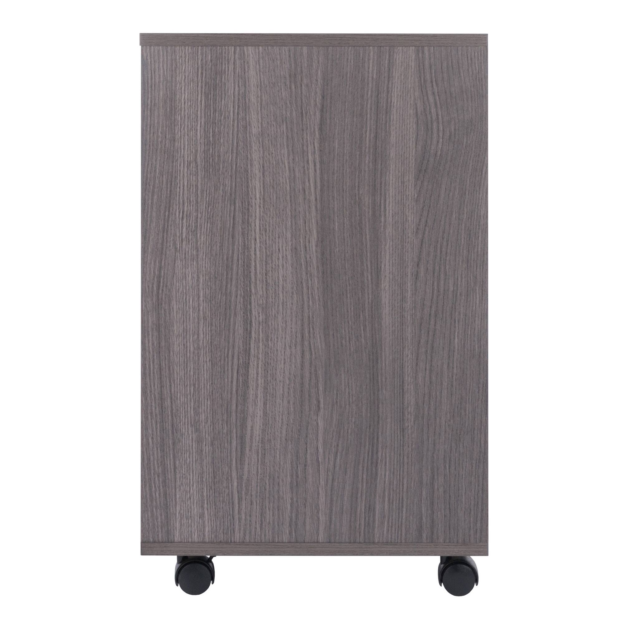 Alt View 3. Winsome Wood - Halifax 5-Drawer Mobile Cabinet - Charcoal.