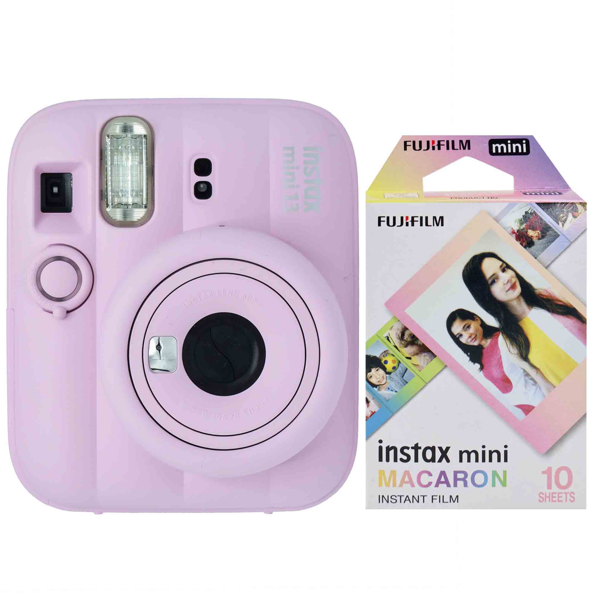 Fujifilm - Instant Film Camera with Macaron Instant Film 10 Exposures - Candy Pink