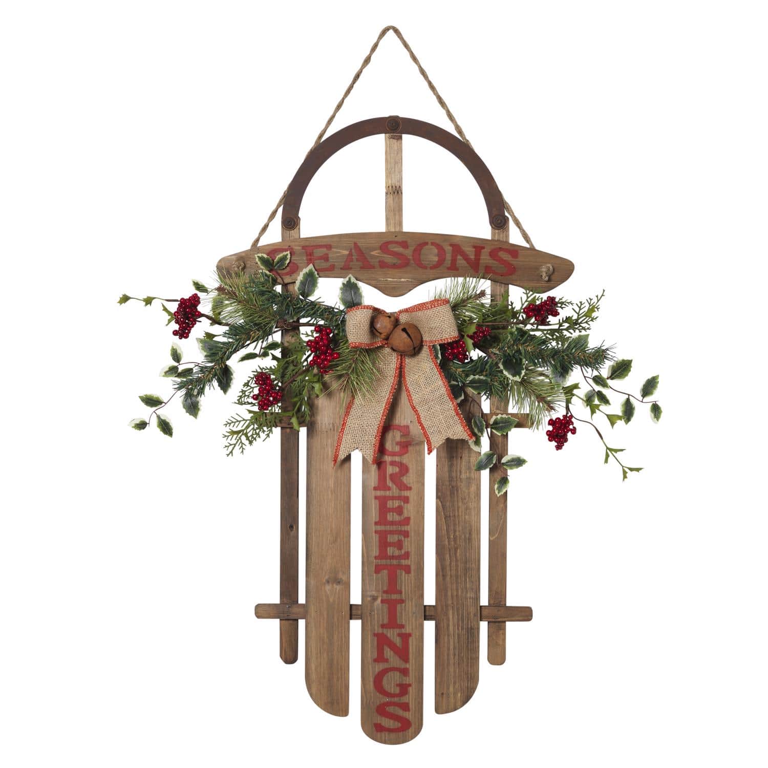 The Gerson Companies - Gerson Season's Greetings Hanging Decor 27 in. (Case of 2) - Multicolored