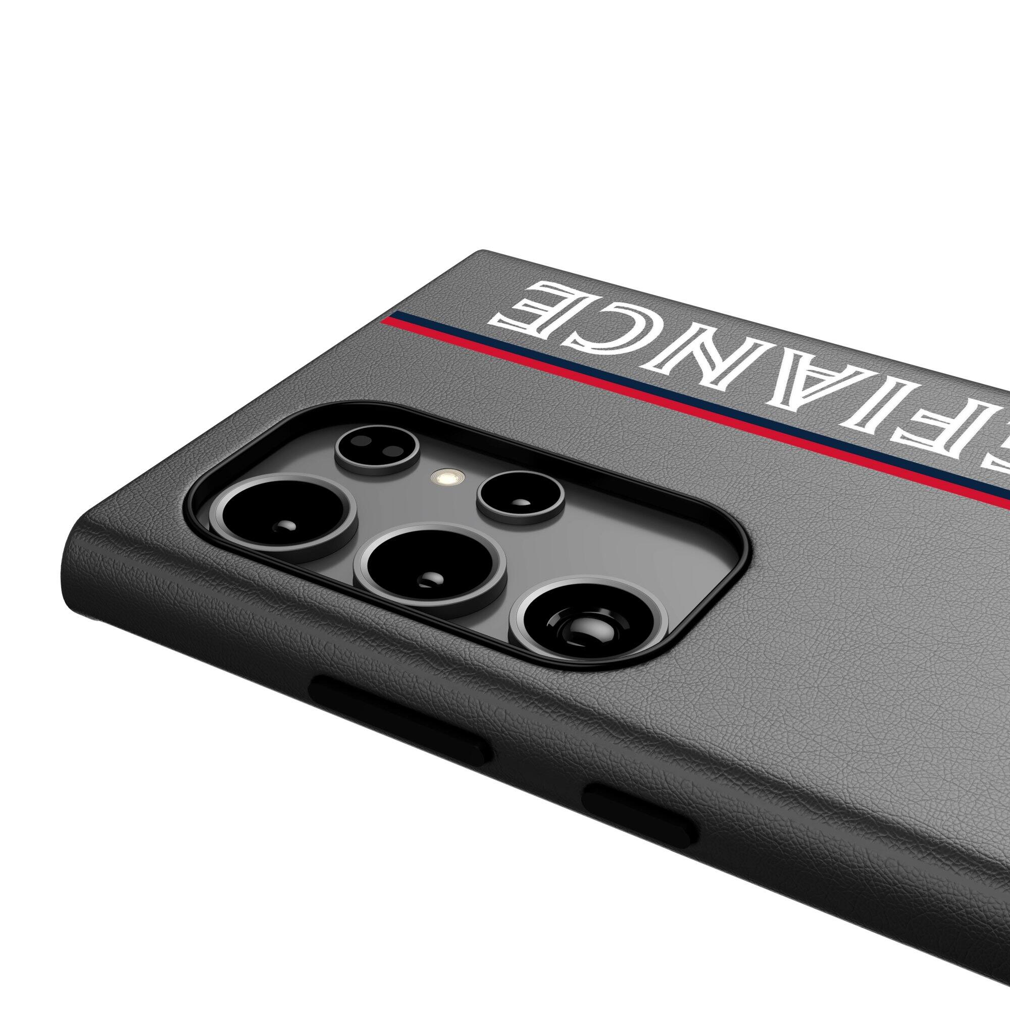 Alt View 3. Keyscaper - Black New England Revolution Galaxy Magnetic Bump Case - S24 Plus - Black.