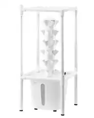 Front. VEVOR - Hydroponic Growing System with Grow Light,30 Pods Vertical 6 Tiers Hydroponic Tower,Home Hydronic Garden with Water Pump - White.