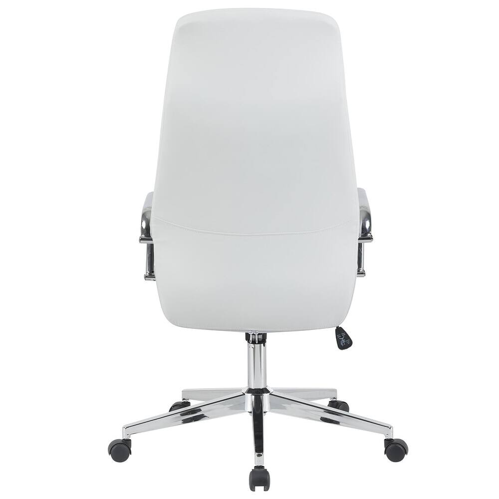 Alt View 8. LeisureMod - Flux Series Office Chair, Executive Modern Ergonomic Swivel Desk Computer Chair with Wheels - White.