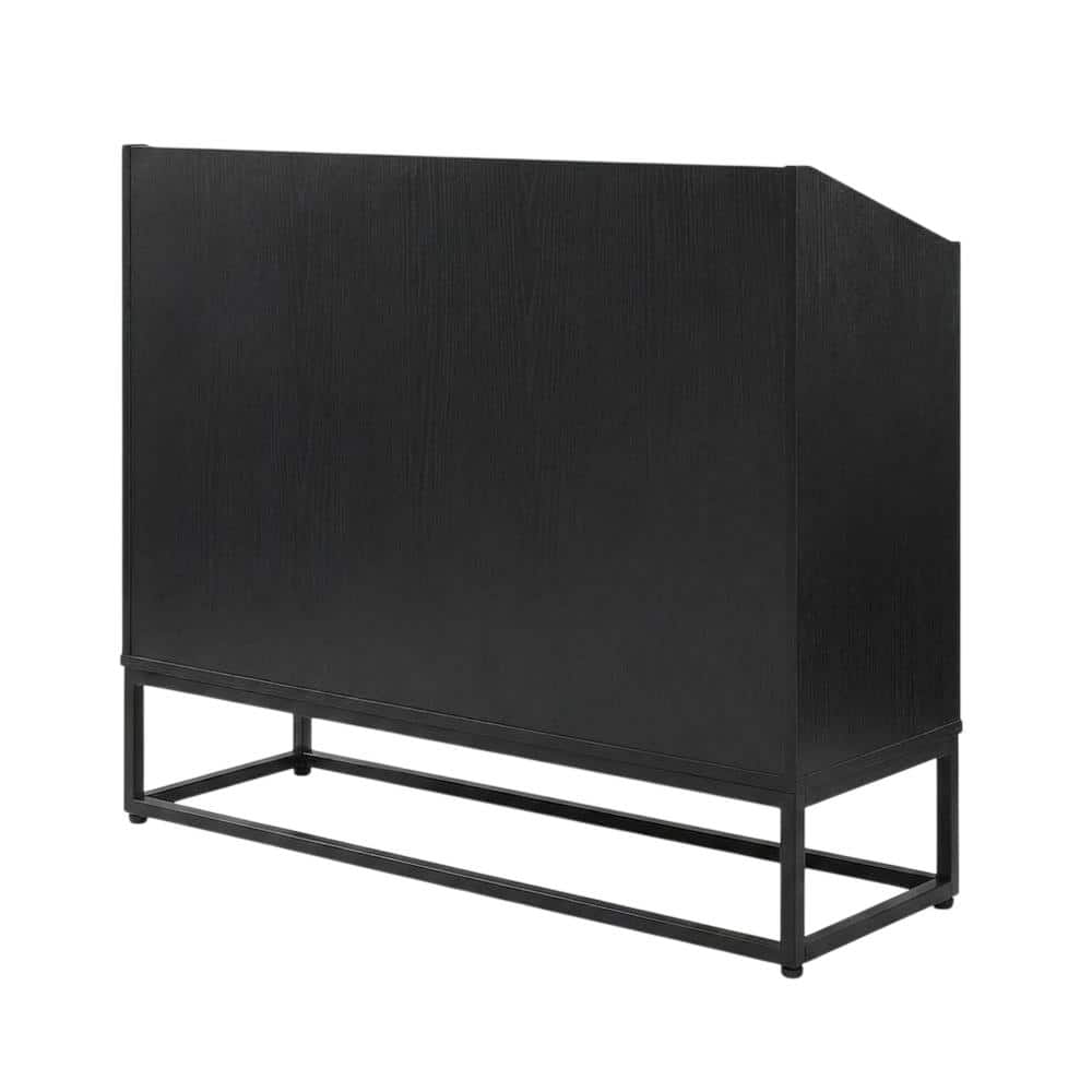 Crosley Furniture - Enzo Medium Vinyl Record Storage Stand - Black