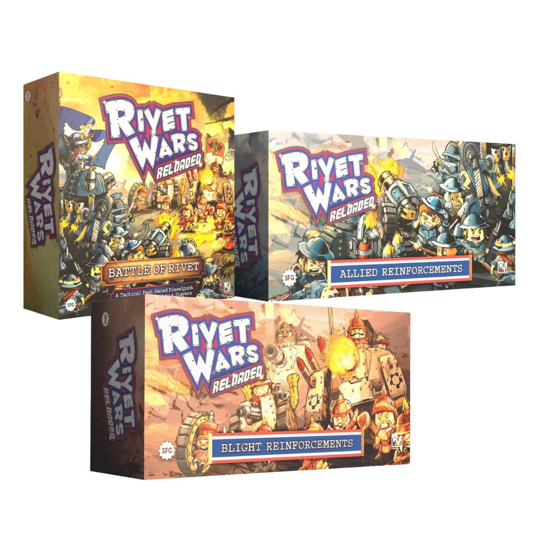 Steamforged - Streamforged Rivet Wars Core Game with Allied & Blight Expansions Bundle