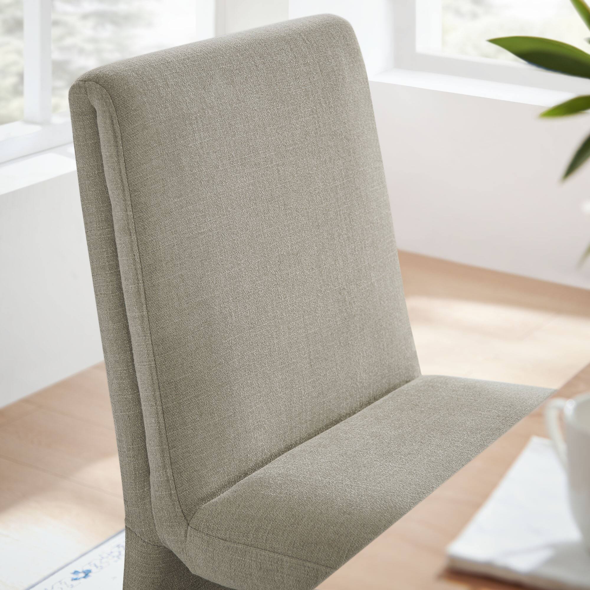 Alt View 5. Modway - Emory Fabric Upholstered Dining Side Chair by Modway - Brown.