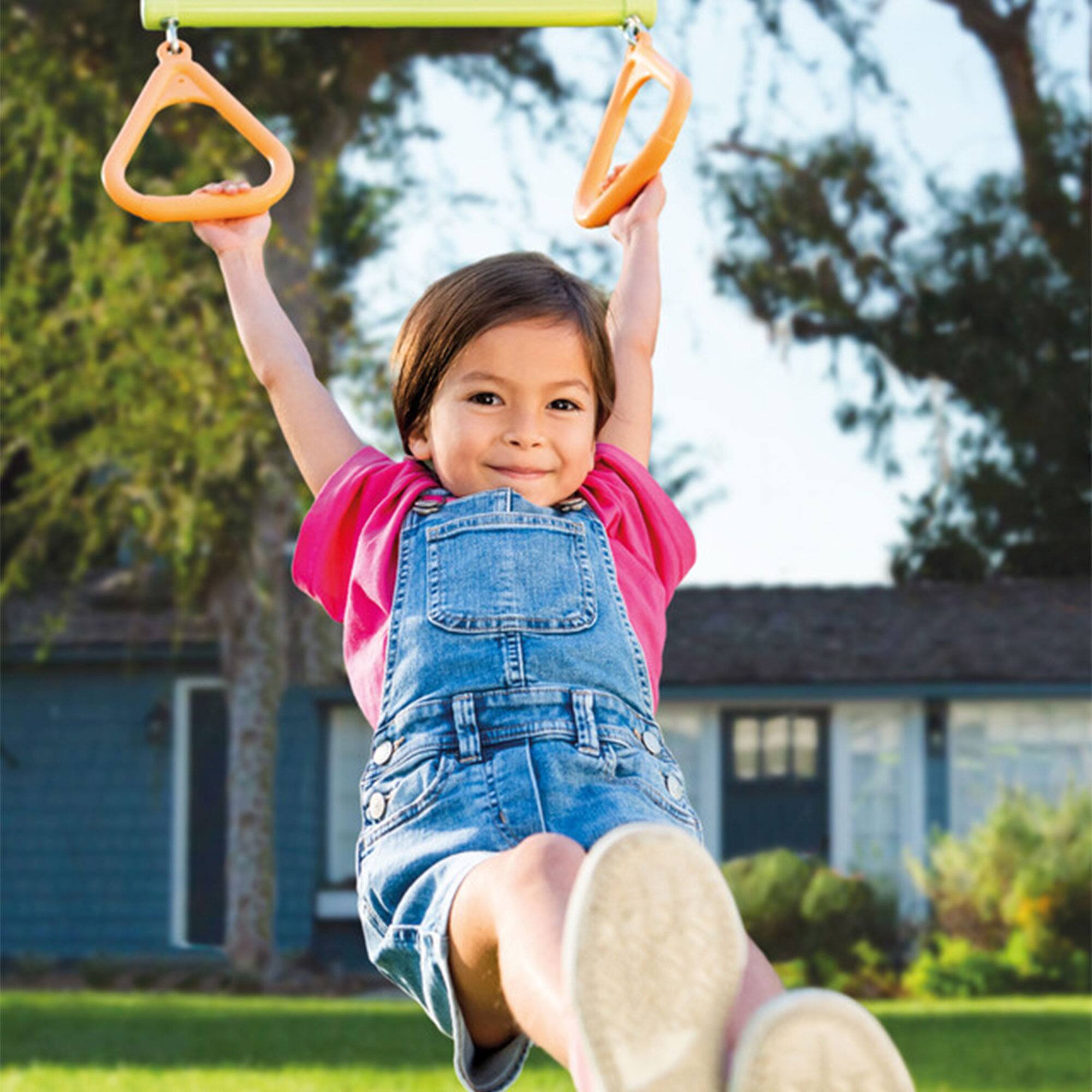 Alt View 7. Intex - Intex Three Feature Colored Playground Swing Set with Trapeze Bar, Multicolor - Multicolored.