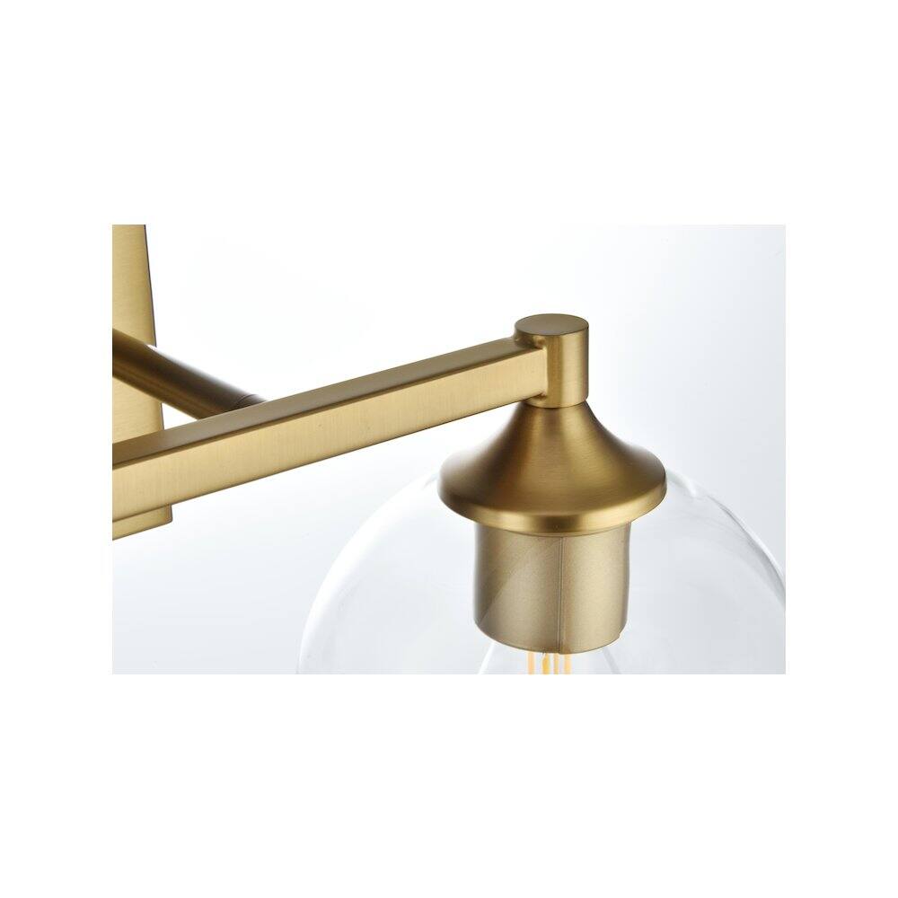 Alt View 1. Living District - Eero 16 inch Wall Sconce in Satin Gold - Satin Gold And Clear.