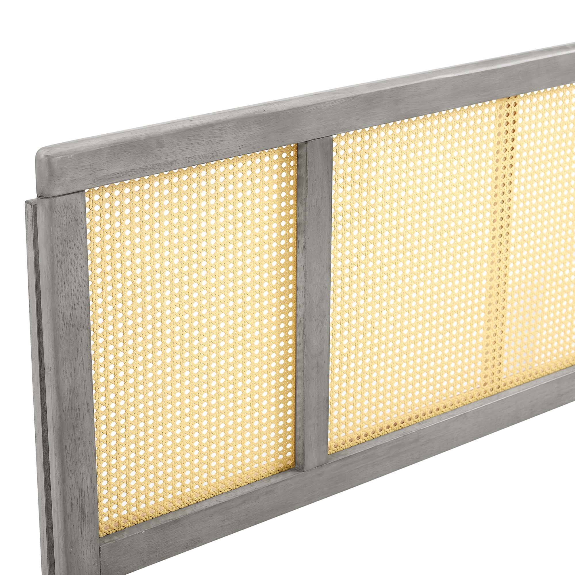 Alt View 3. Modway - Delmare Cane Full Headboard by Modway - Gray.