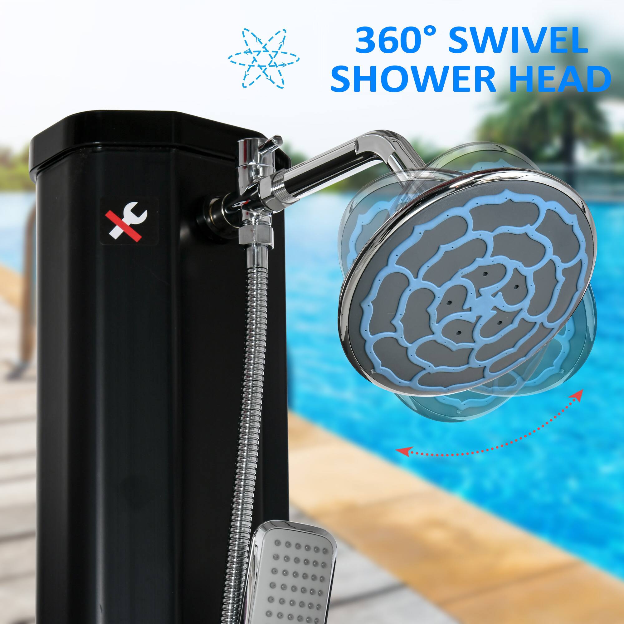 360° Swivel Shower Head
