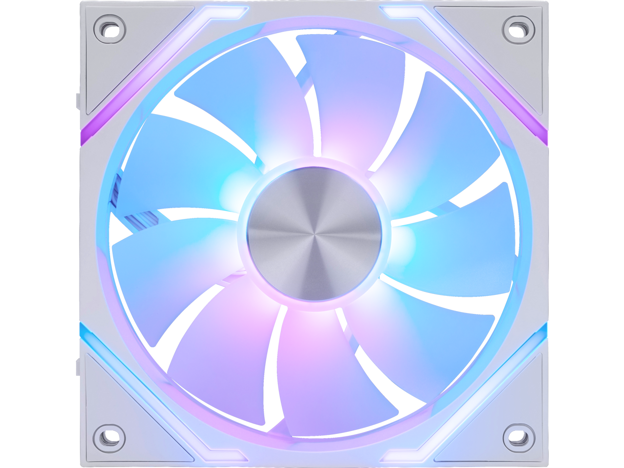 Alt View 5. MSI - MSI MPG EZ120R White 3x ARGB Fan, Magnetic, Mystic Sync, Fluid Bearing - White.