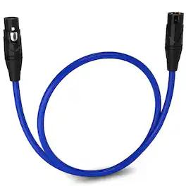 Lyxpro - 1.5 ft Balanced XLR Cable, Male to Female, 3 Pin Microphone Cable - Blue