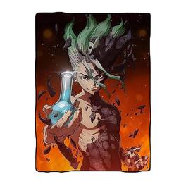 Just Funky - Dr. Stone Senku Ishigami 45 x 60 Inch Fleece Throw Blanket - Multi-Color