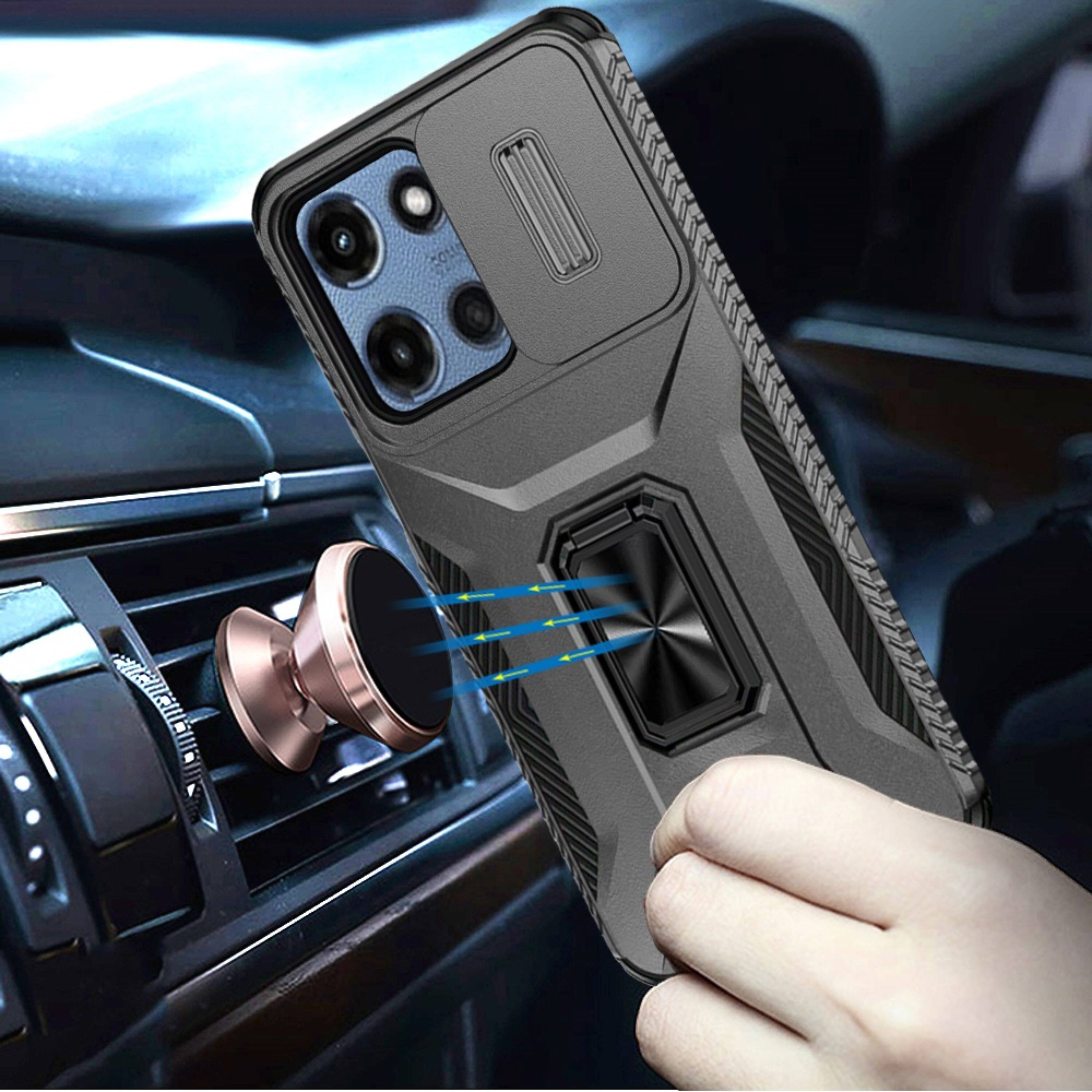 Angle. Kitcheniva - Rugged Complete Protection Case With Tempered Glass For Moto G 2025/2026/G Play 2026 Grey - Grey.