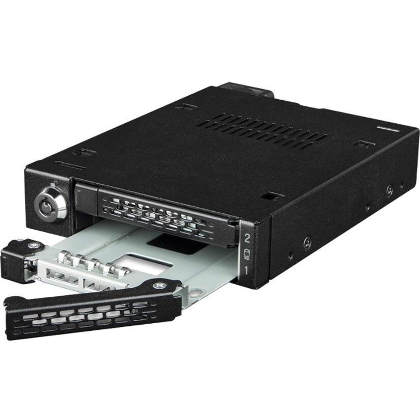 Alt View 1. Icy Dock - Icy Dock ToughArmor MB092VK-B Drive Enclosure for 3.5" PCI Express NVMe 4.0, U.2, U.3 - SFF-8654 SlimSAS Host Interface.