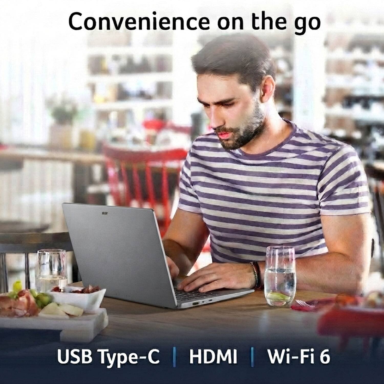 Convenience on the go  
USB Type-C | HDMI | Wi-Fi 6