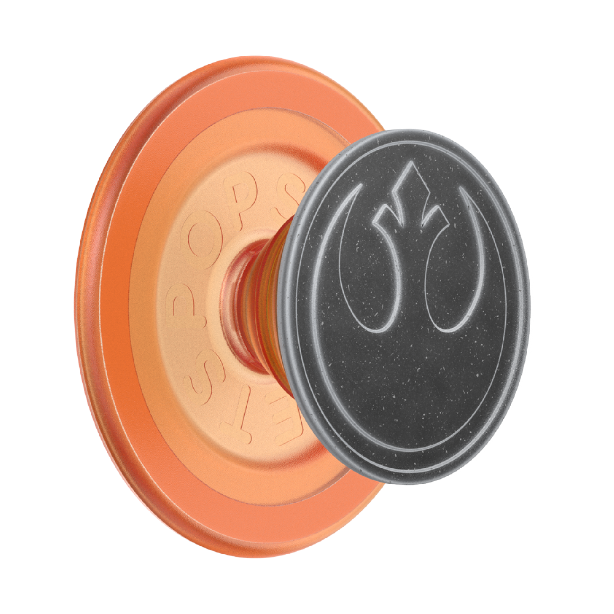 Angle. PopSockets - MagSafe PopGrip Universal Magnetic Grip & Stand with Adapter Ring for Cell Phones - Star Wars --Distroyer Rebel -Symbol.