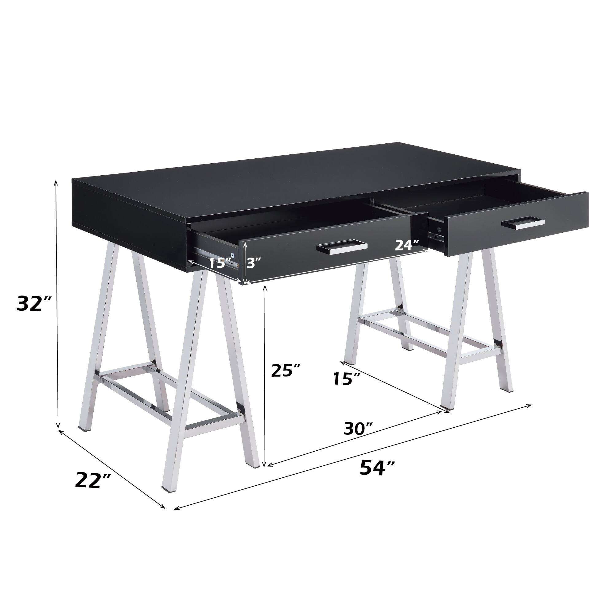 - Width: 32"
- Depth: 22"
- Height: 54"
- Drawer Width: 24"
- Drawer Depth: 15"
- Drawer Height: 3"
- Leg Width: 25"
- Leg Depth: 15"