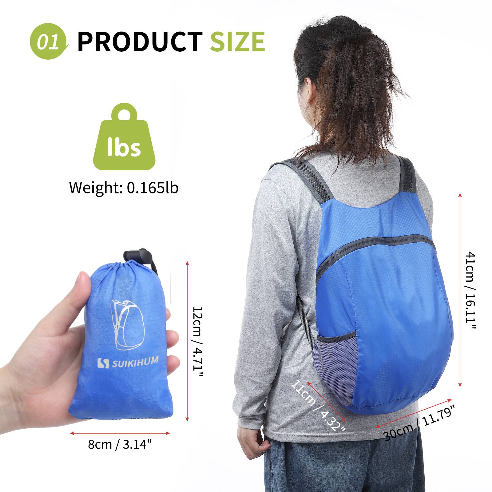 01 PRODUCT SIZE

Weight: 0.165lb

- 8cm / 3.14"
- 12cm / 4.71"
- 11cm / 4.32"
- 30cm / 11.79"
- 41cm / 16.11"