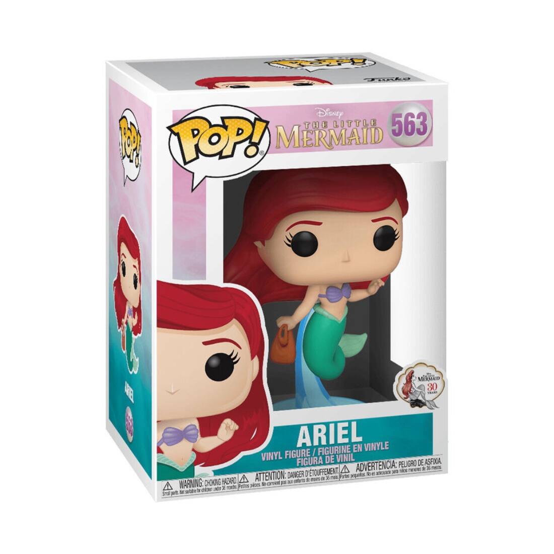 TUREO DiSNey TUE LITTLE 563 1 POP! MERMAID MERSAID 30 ARIEL VINYLE / FIGURINE EN VINYL FIGURE VINIL FIGURA DE PELIGRO DE ASFIXA 'ETOUFFEMENT A ADVERTENCIA: 2 -e o 9 N DANGER J pegakat * o aoac HATRO A ATTENTION: c E mons a Sn Y Pate WARNING: DHOKING Crv an a pioes . - 2 - Pellus to wth l eE Smal wt