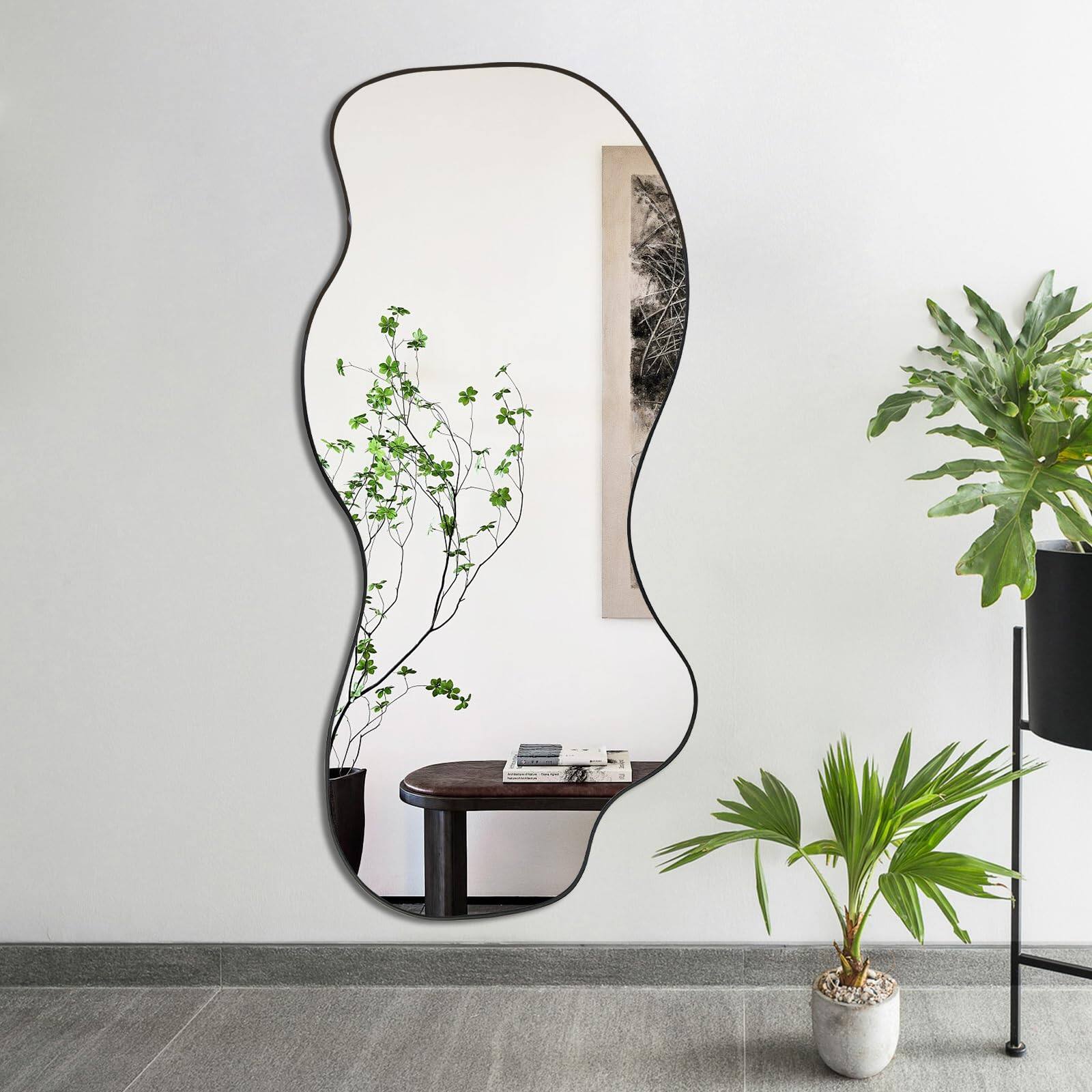 Dazzling Pops Irregular Mirror Large Asymmetrical 47 6 Frameless ...