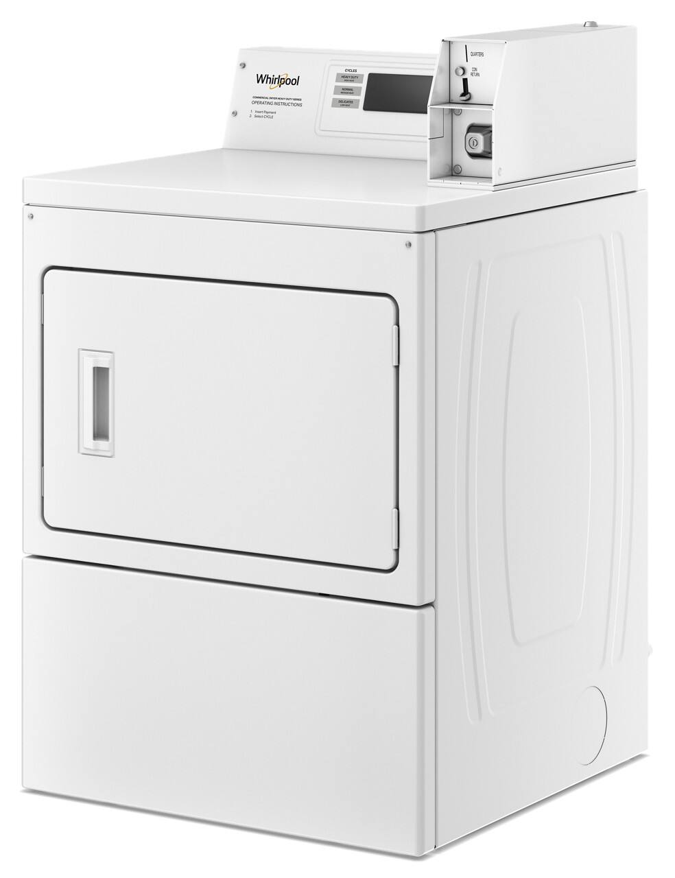 Whirlpool  
Commercial Front Load Washer  
OPERATING INSTRUCTIONS  
1. First, Power  
2. Load Clothes  
3. Select Cycle  
4. Start  
5. Remove Clothes