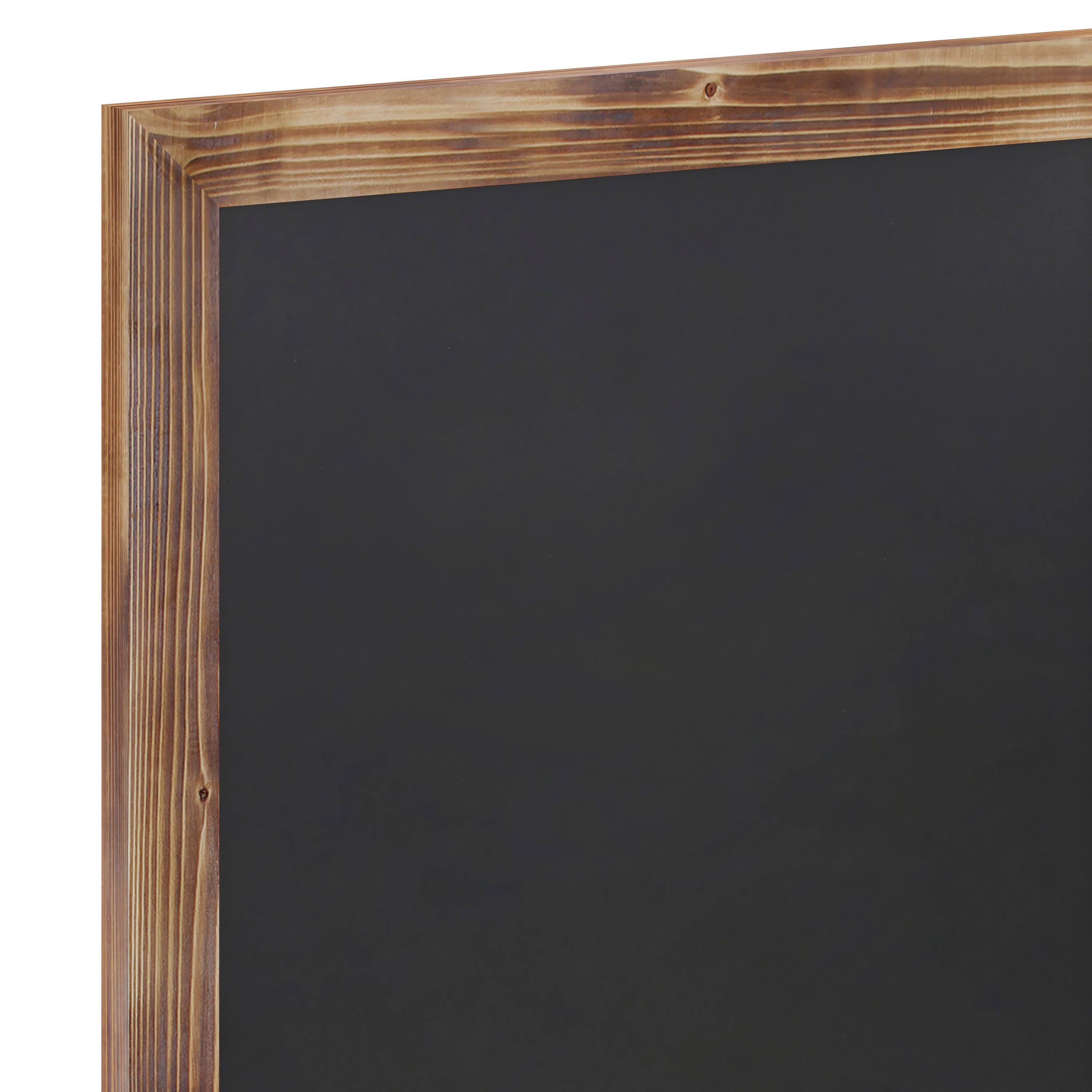 Alt View 10. Emma + Oliver - Burke Framed Decorative Wall Hanging Chalkboard with Magnetic Surface and Eraser for Weddings, Parties, Showers and More - Torched Brown.