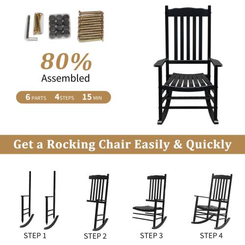 80% Assembled  
6 PARTS  
4 STEPS  
15 MIN  

Get a Rocking Chair Easily & Quickly  

STEP 1  
STEP 2  
STEP 3  
STEP 4