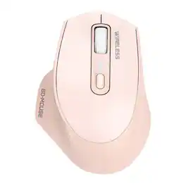 SKRAN - Wireless Bluetooth Mouse - Ergonomic, 3-Mode (Wired/2.4G/BT), 500mAh Rechargeable for Office/Gaming, Easy-to-Use - Wireless - Pink