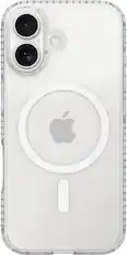 Front. Insignia™ - Hard-Shell Case with MagSafe for Apple iPhone 17 - Clear.