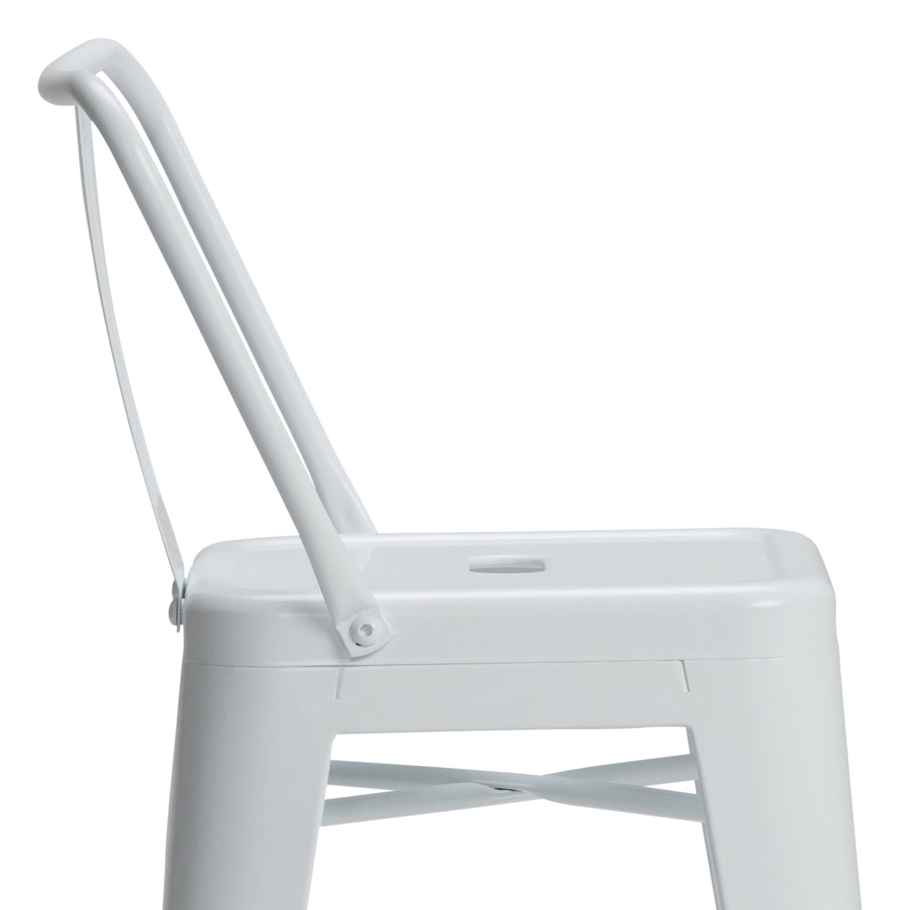 Alt View 19. Simpli Home - Rayne Metal Counter Height Stool (Set of 4) - White.