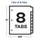 1 Set of 8 Tabs
8 Tabs
11" x 8.5"