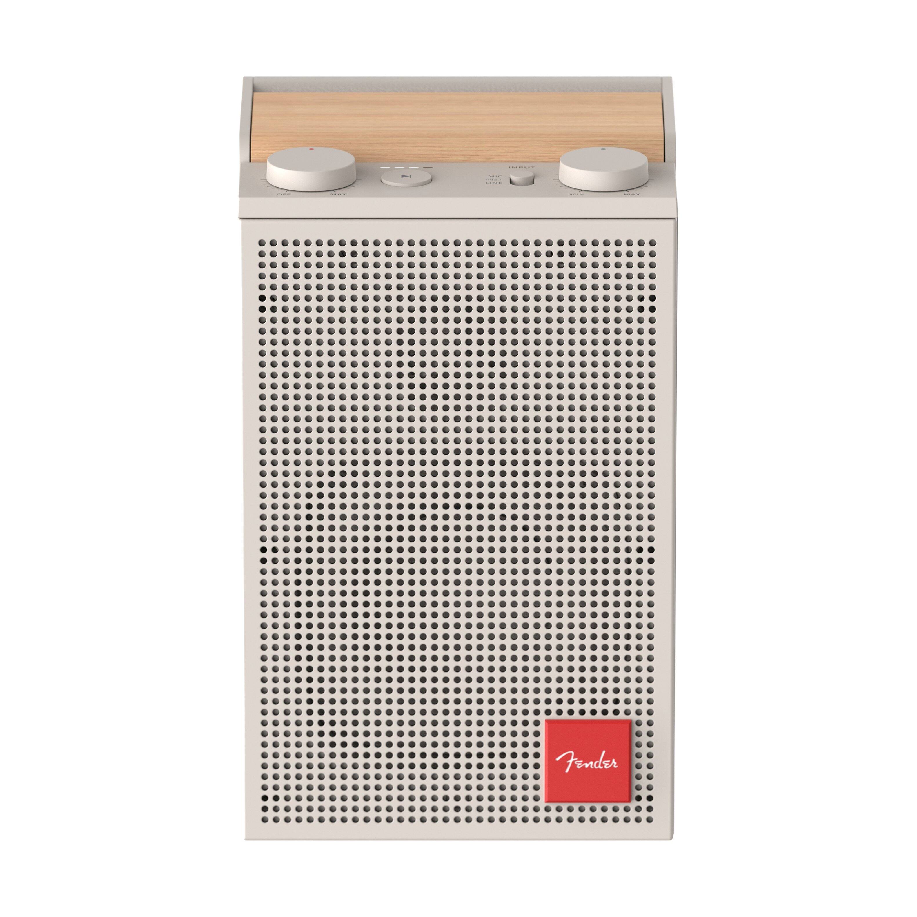 Front. Fender - ELIE 6 Portable Wireless Bluetooth Speaker with XLR-1/4", 2 Dedicated Wireless Channels, 60W Output - Olympic White.