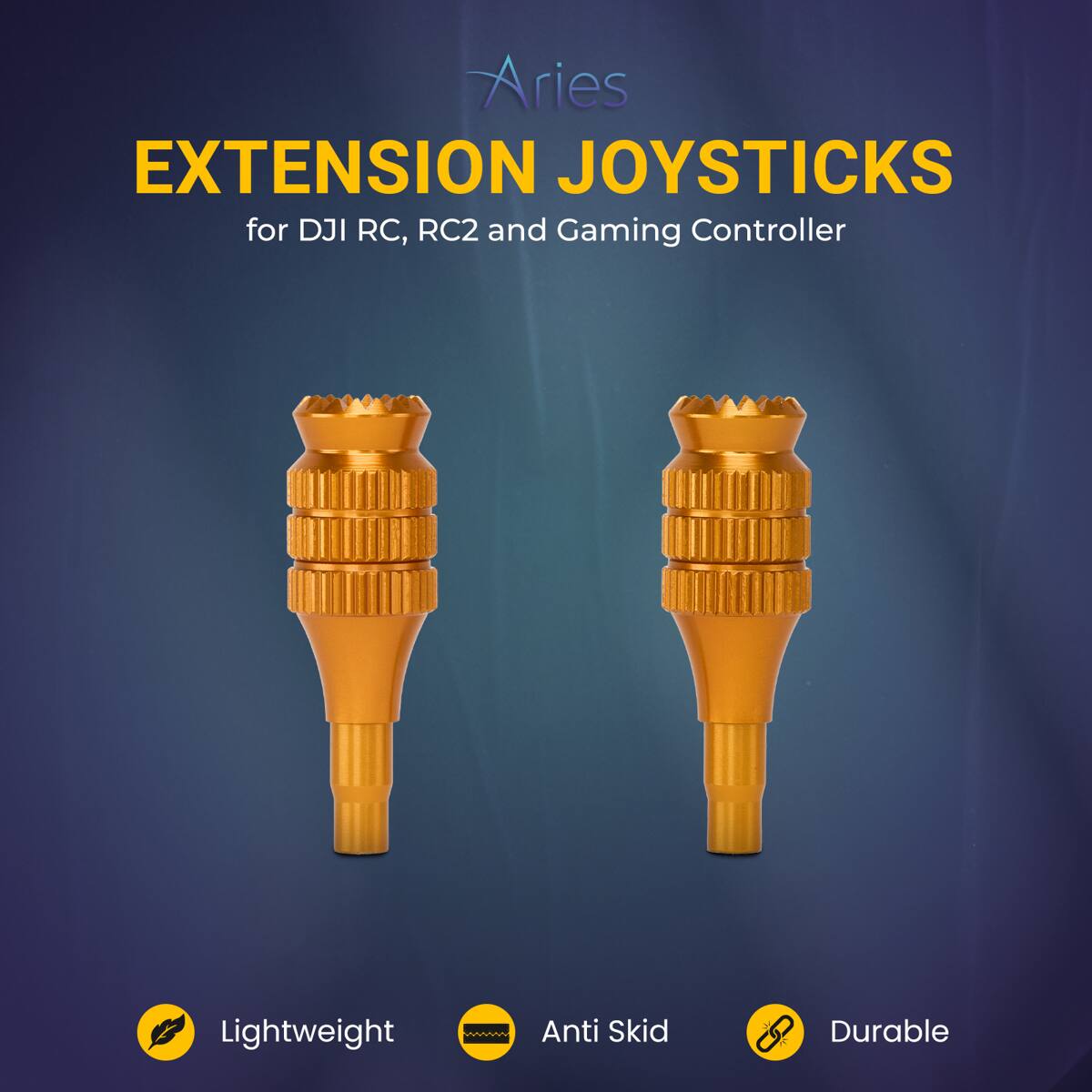 Aries EXTENSION JOYSTICKS for DJI RC, RC2 and Gaming Controller Lightweight Anti Skid Durable