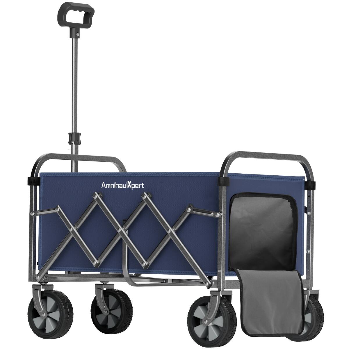 Alt View 9. Loheer - Loheer Foldable Wagon Cart Heavy Duty Collapsible Wagon with All Terrain Wheels for Camping Garden and Shopping.