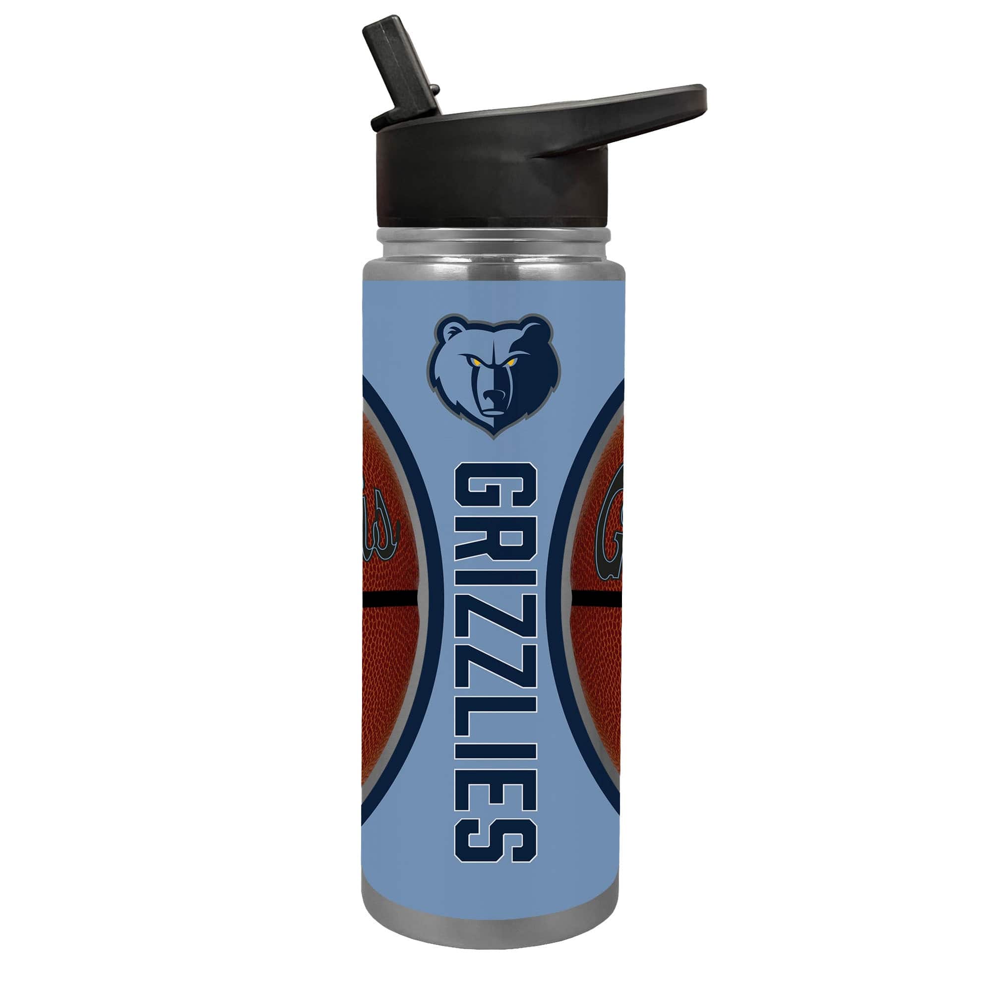 Great American Products - Memphis Grizzlies 24oz. Jr. Thirst Game Ball Hydration Bottle - Brown