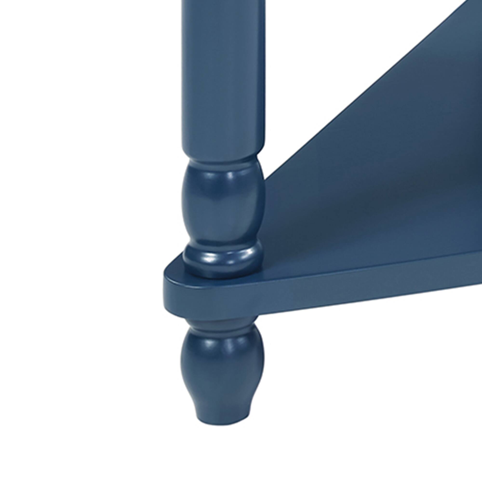 Alt View 10. GOODSILO - Compact Triangular Corner Table with Three Tiers for Space-Saving Storage and Display - Navy Blue.