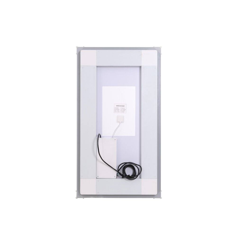 Angle. Elegant Kitchen and Bath - Riven 36X18 Led Mirror, Adjustable Color 3000K/4200K/6400K - White.