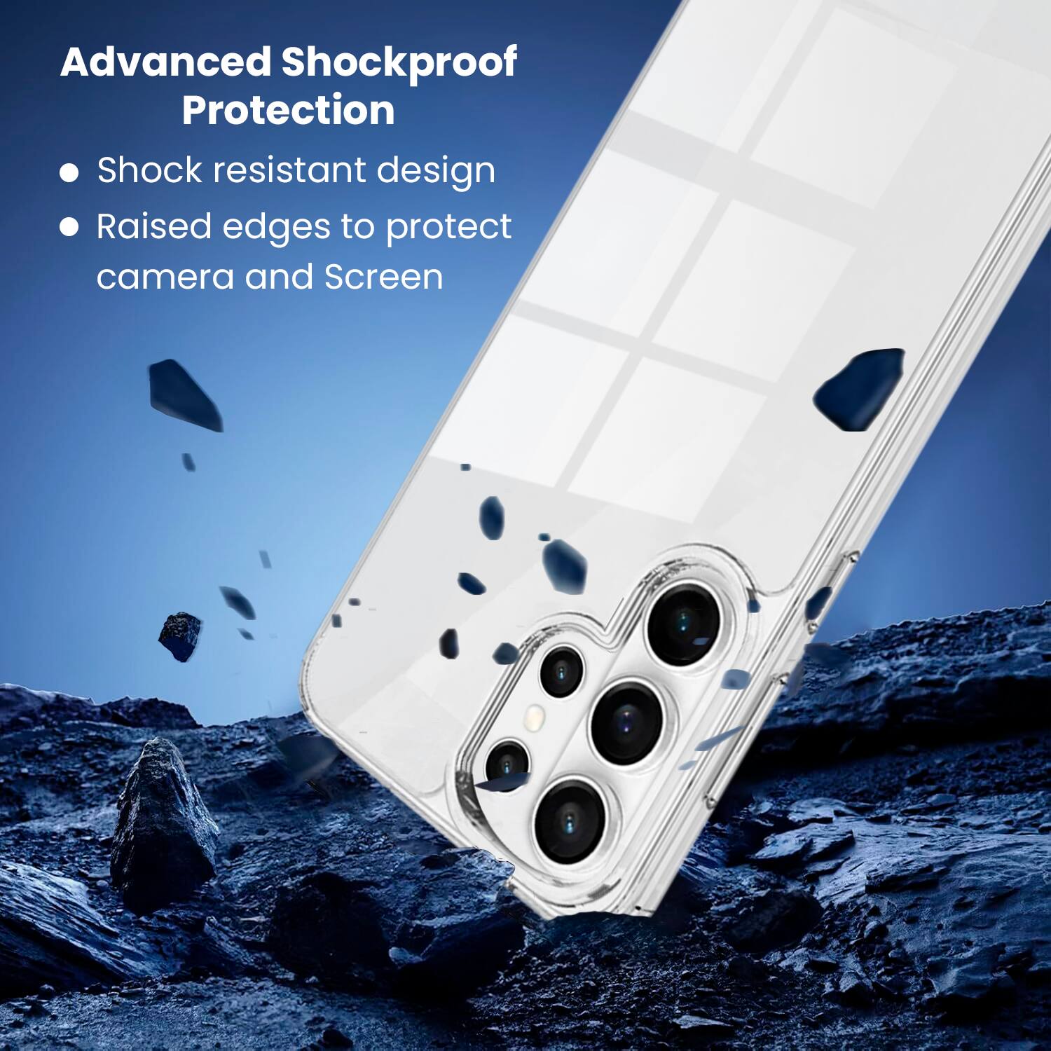 Advanced Shockproof Protection  
- Shock resistant design  
- Raised edges to protect camera and screen