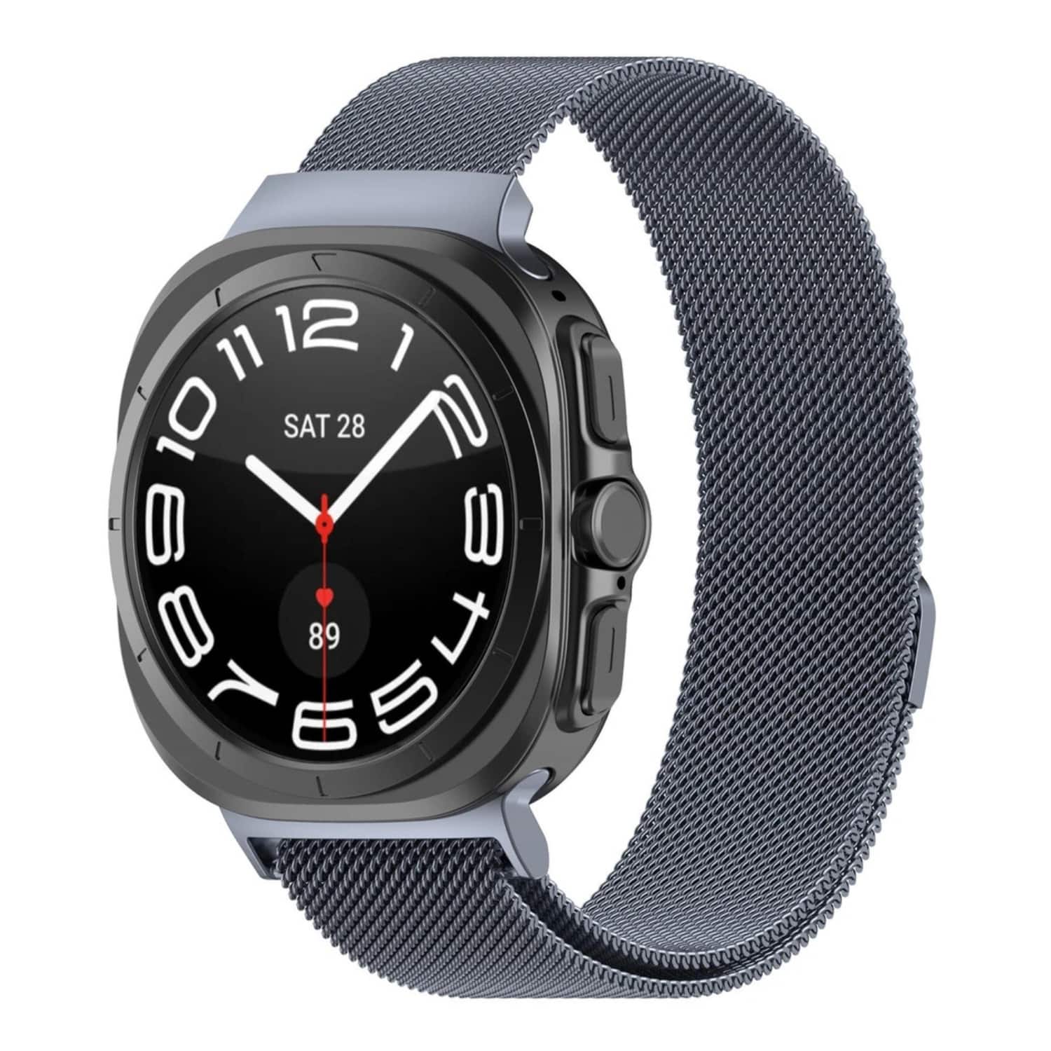 Stock Preferred - Mesh Stainless Steel Band for Samsung Galaxy Watch Ultra 47mm - Grey - Gray
