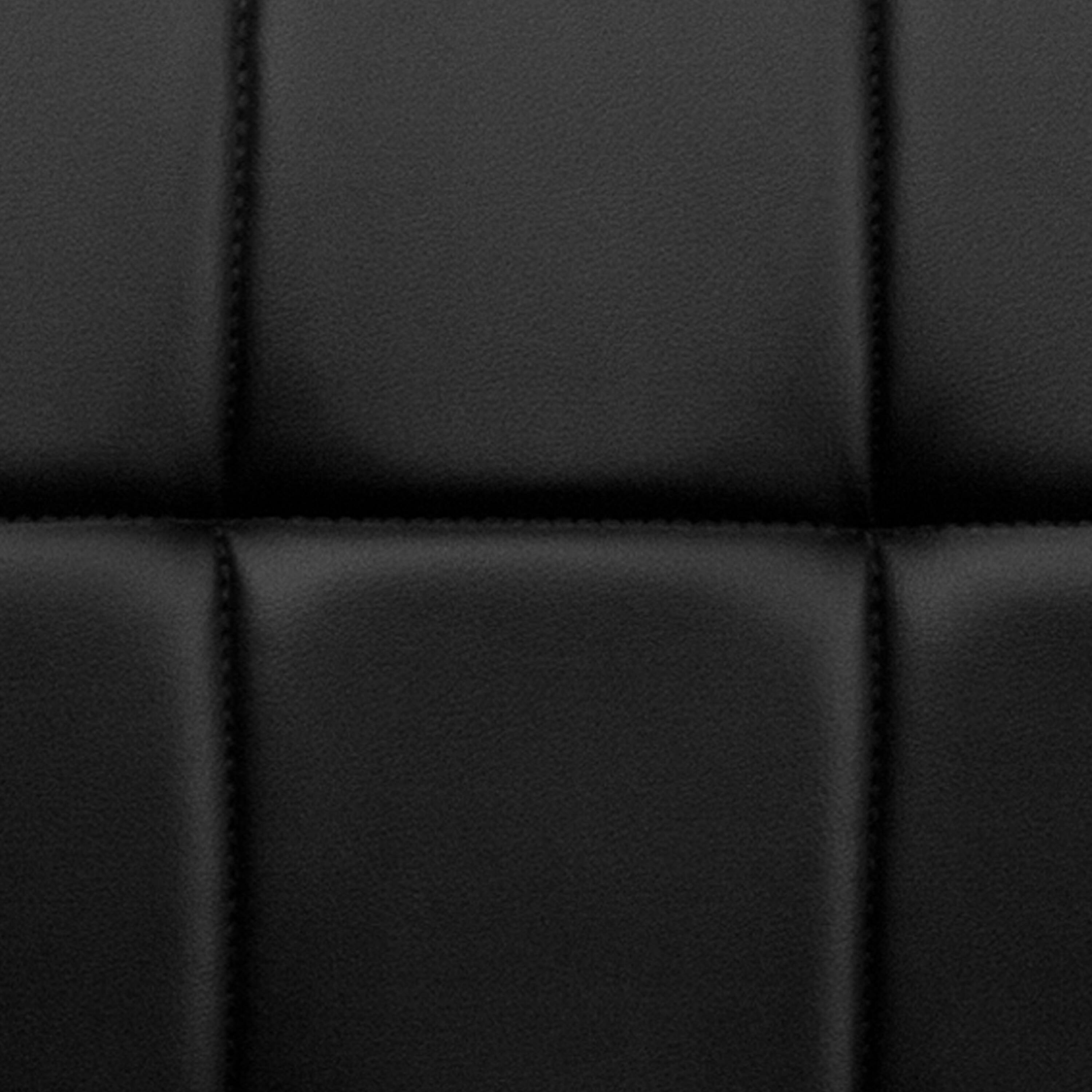 Alt View 18. Alamont Home - Contemporary Quilted Vinyl Adjustable Height Barstool with Chrome Base - Black.