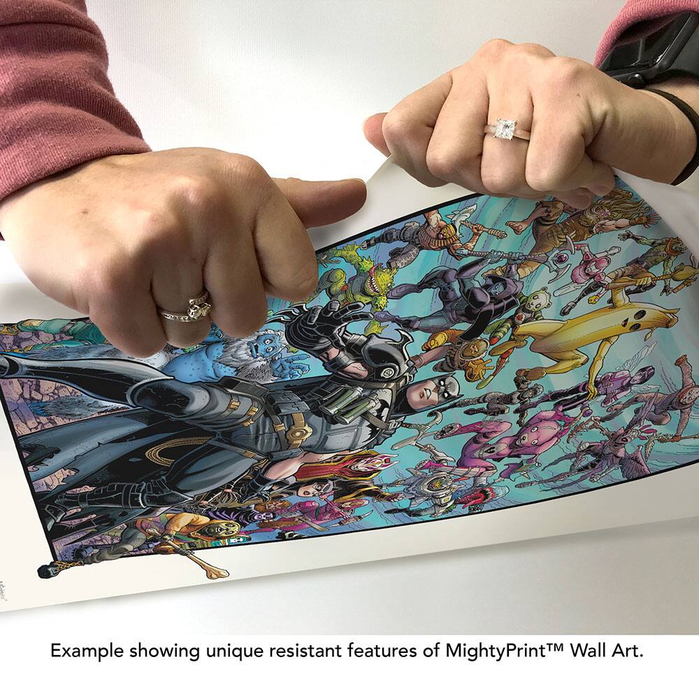 Example showing unique resistant features of MightyPrint™ Wall Art.