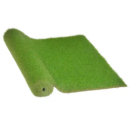 Outsunny - 10' x 3' Artificial Turf Grass with Simulated Look & Feel UV Protection, & Drain Holes for Rain, 1.25" Height - Green