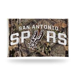Rico Industries - San Antonio Spurs Bold Mossy Oak Camo Design 3x5 Indoor/Outdoor Banner Flag - Multi