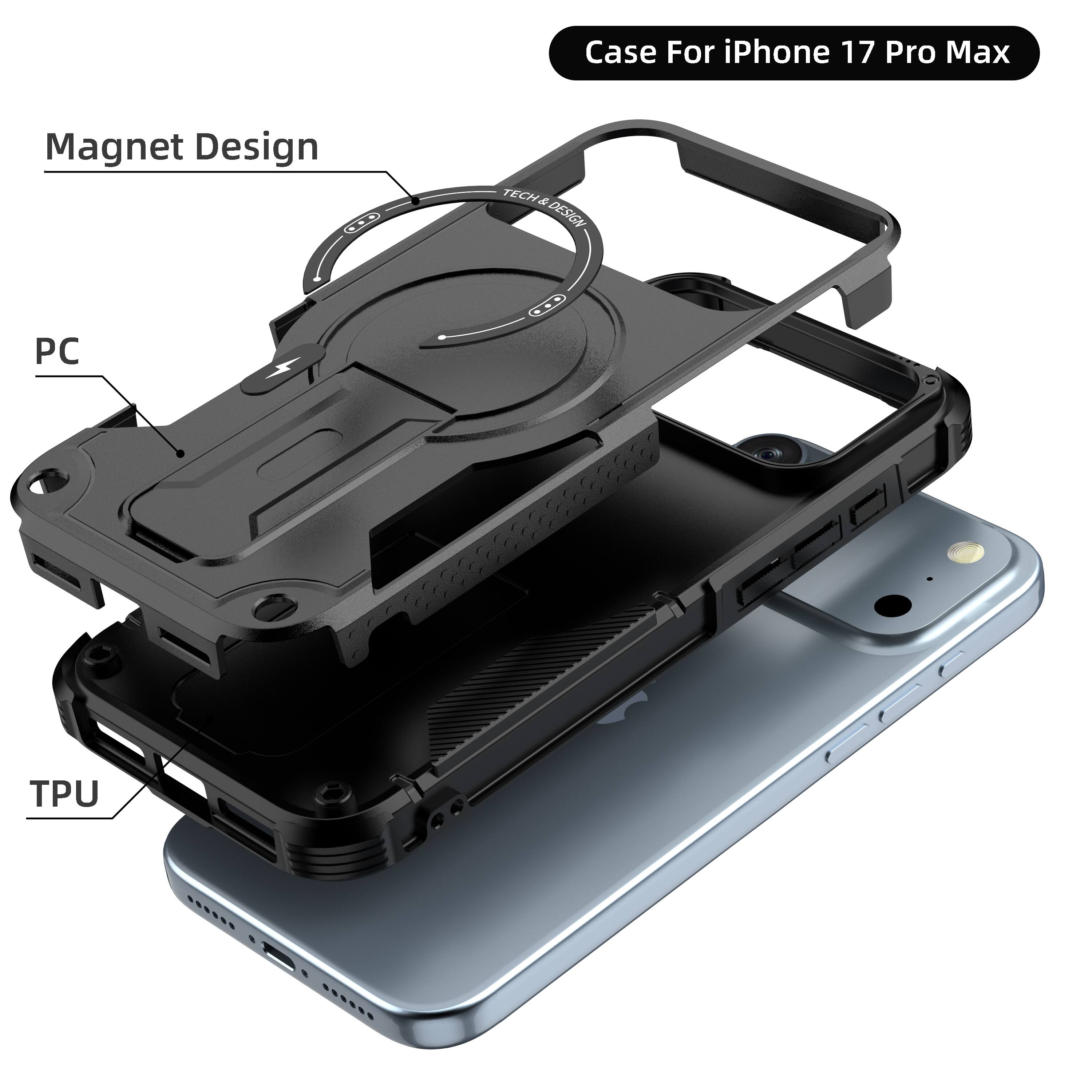 Case For iPhone 17 Pro Max  
Magnet Design  
PC  
TPU