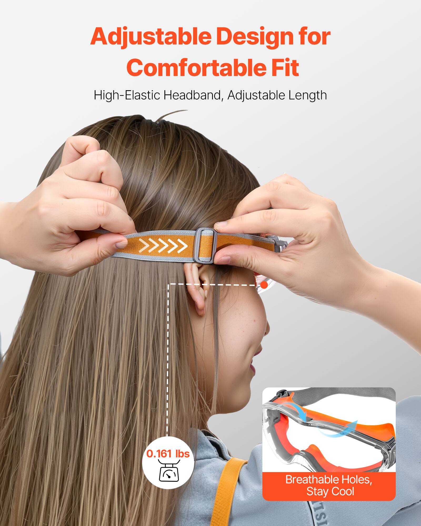 Adjustable Design for Comfortable Fit

High-Elastic Headband, Adjustable Length

0.161 lbs

Breathable Holes, Stay Cool