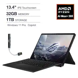 ASUS - ROG Flow 2-in-1 Laptop 13.4 WQXGA Display (AMD AMD Ryzen AI MAX 395, 32GB LPDDR5X, 1TB SSD, Win 11 Pro) - Off Black