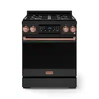Gordon Ramsay Series by Thor Kitchen 4.55 Cu. Ft Freestanding Liquid Propane Gas Range with Rose Gold Hardware - Black - Front_Zoom